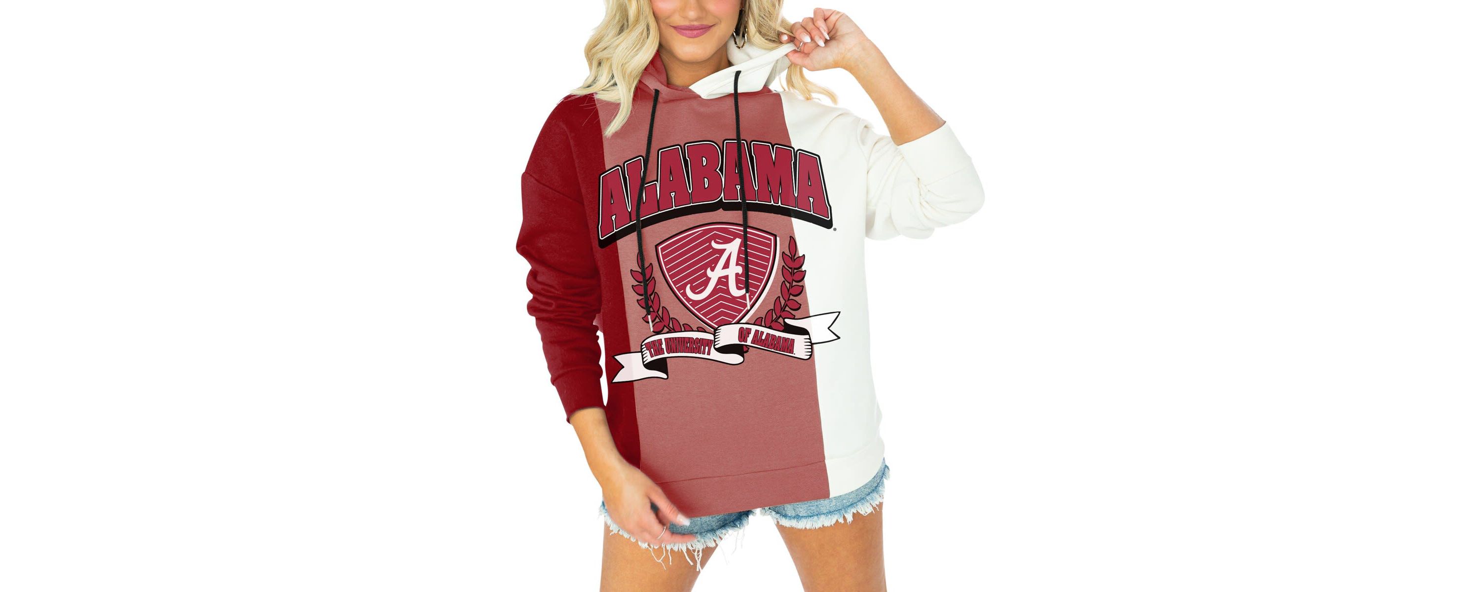 Alabama Crimson Tide NCAA Alabama Tide Hall of Fame Colorblock Pullover Hoodie