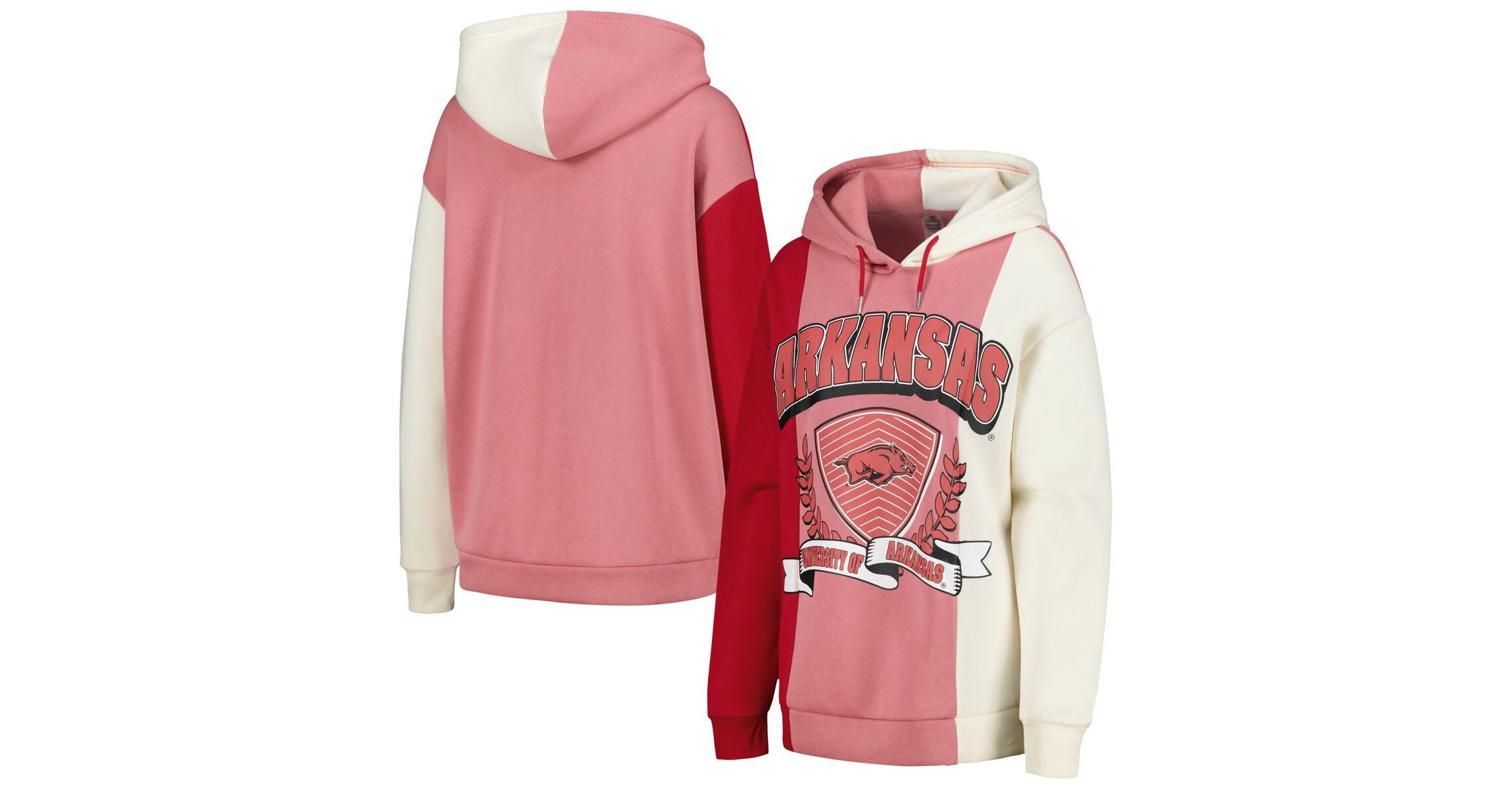 NCAA Arkansas Razorbacks Hall of Fame Colorblock Pullover Hoodie