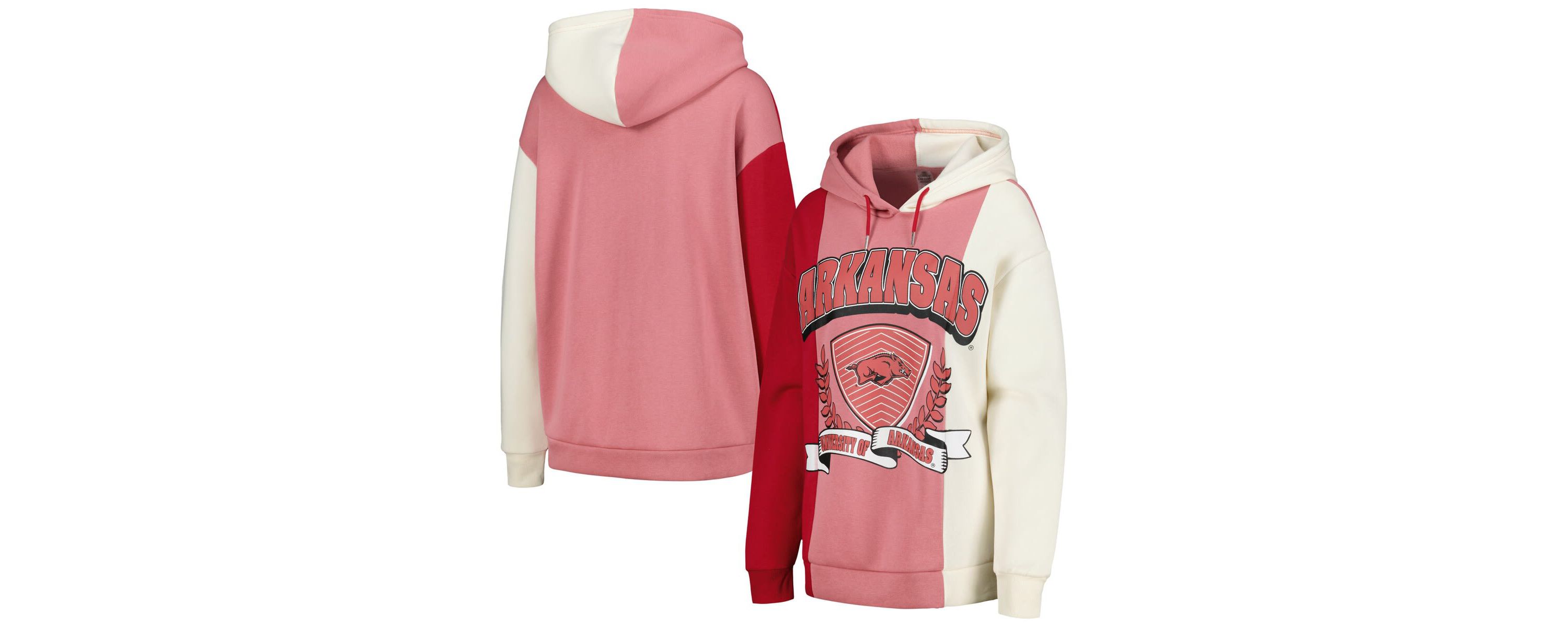 NCAA Arkansas Razorbacks Hall of Fame Colorblock Pullover Hoodie