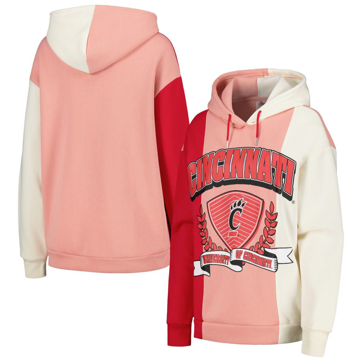 NCAA Cincinnati Bearcats Hall of Fame Colorblock Pullover Hoodie