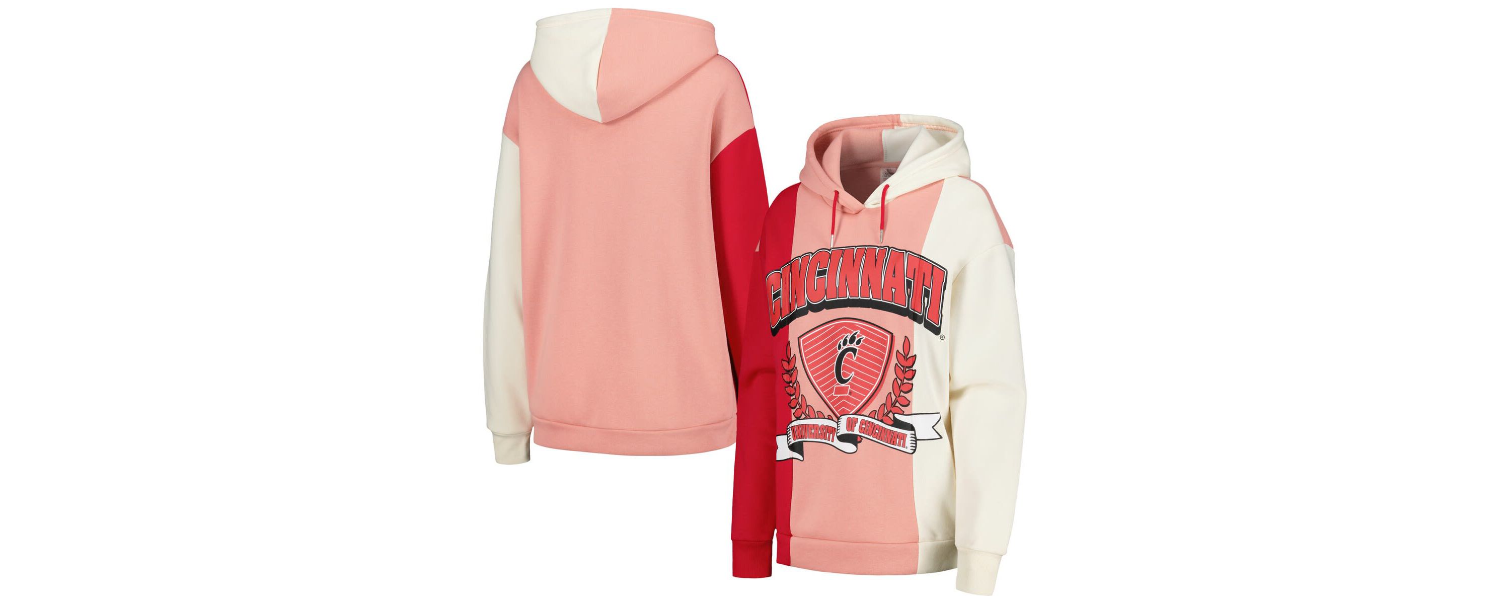 NCAA Cincinnati Bearcats Hall of Fame Colorblock Pullover Hoodie