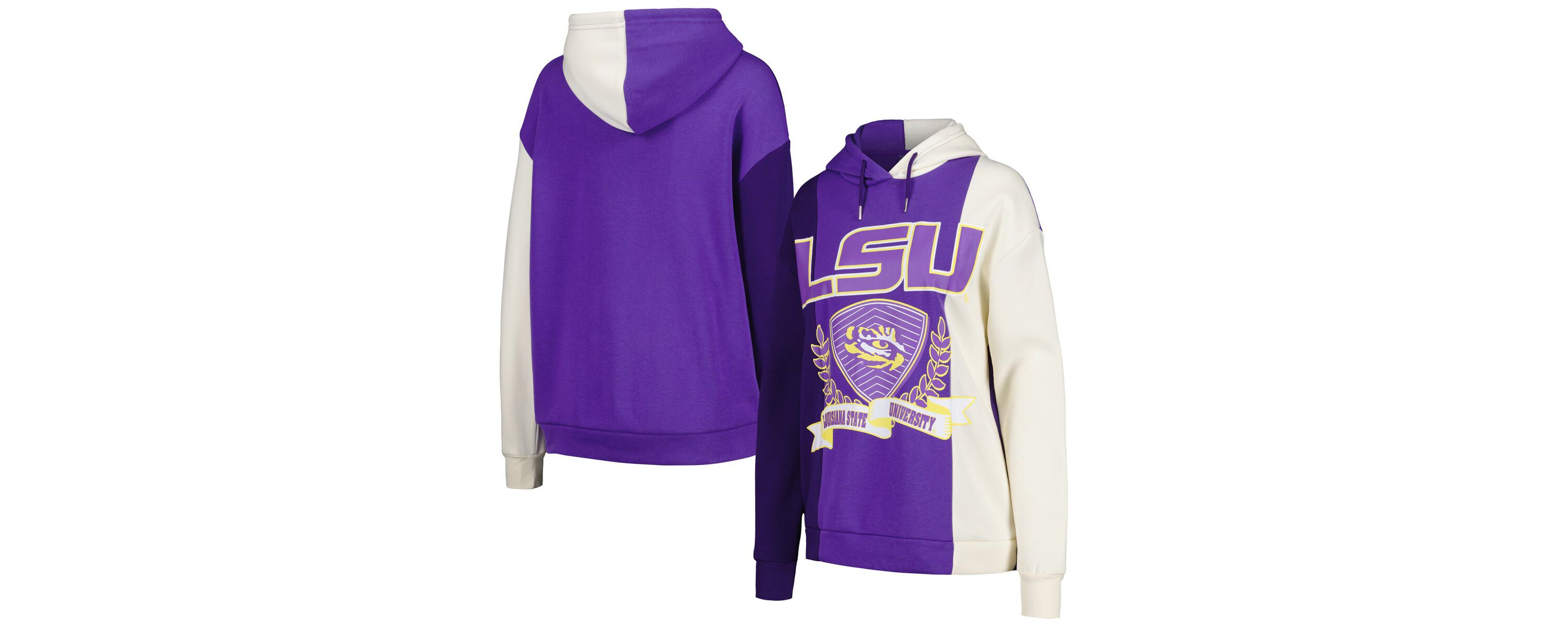 NCAA LSU Tigers Hall of Fame Colorblock Pullover Hoodie