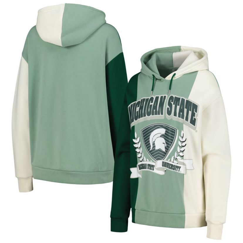 NCAA Michigan State Spartans Hall of Fame Colorblock Pullover Hoodie