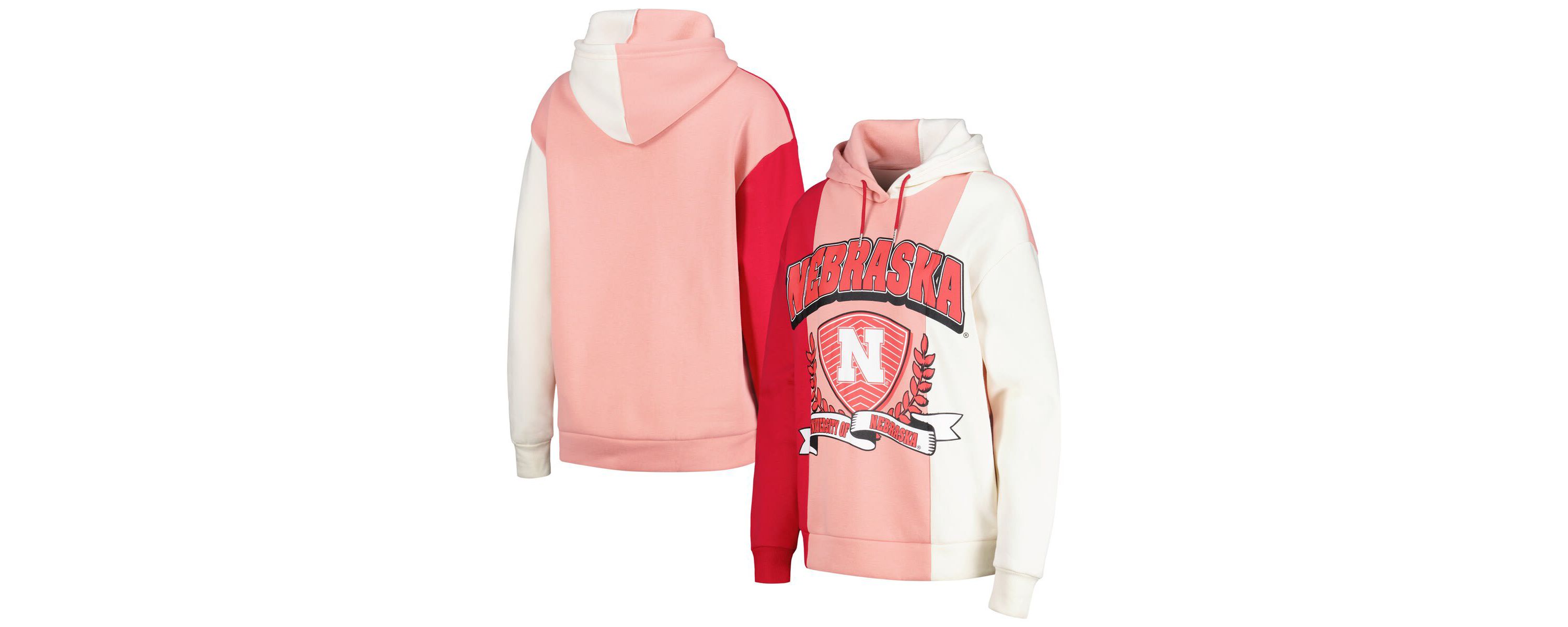NCAA Nebraska Huskers Hall of Fame Colorblock Pullover Hoodie