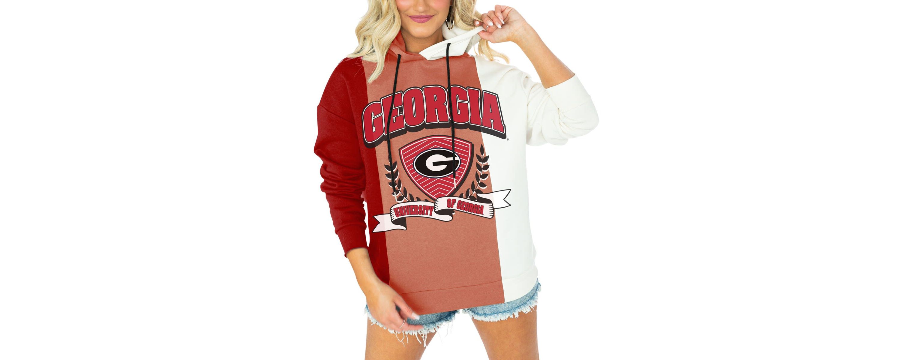NCAA Georgia Bulldogs Hall of Fame Colorblock Pullover Hoodie