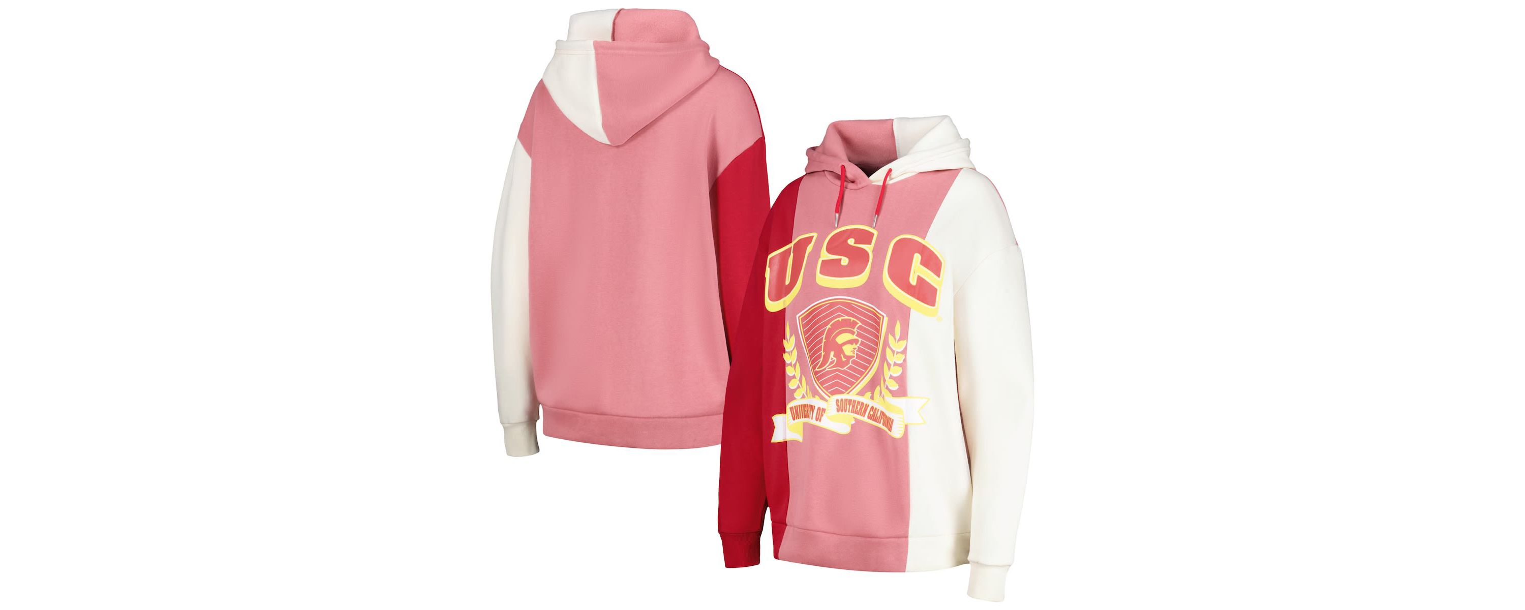 NCAA USC Trojans Hall of Fame Colorblock Pullover Hoodie