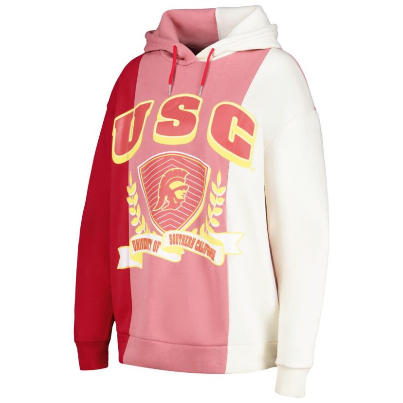 NCAA USC Trojans Hall of Fame Colorblock Pullover Hoodie