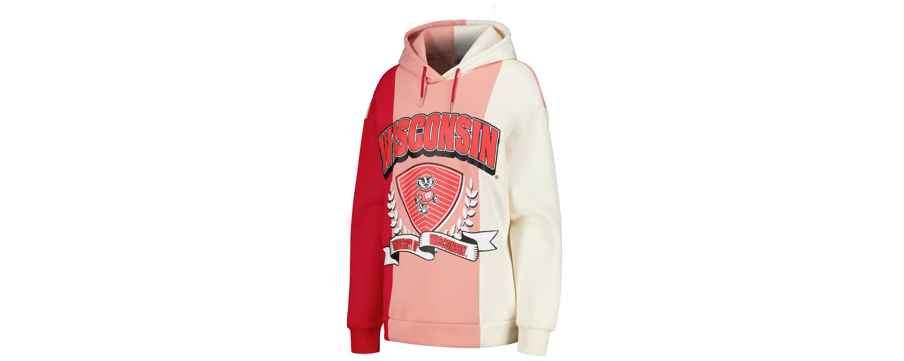 NCAA Wisconsin Badgers Hall of Fame Colorblock Pullover Hoodie