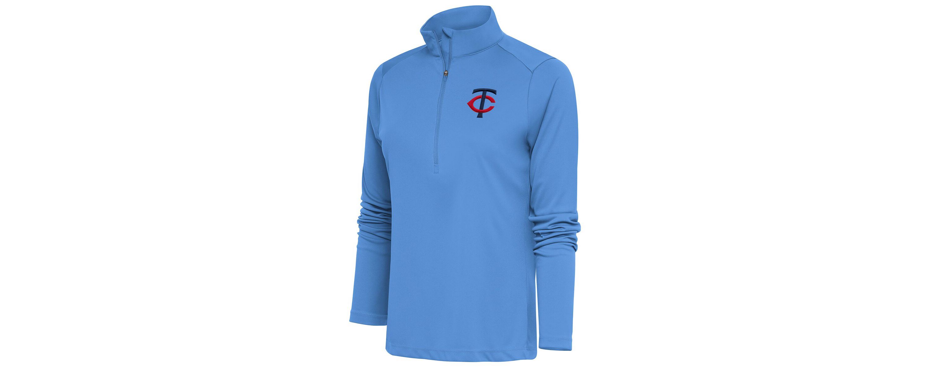 MLB Light Minnesota Twins Tribute Half-Zip Pullover Top