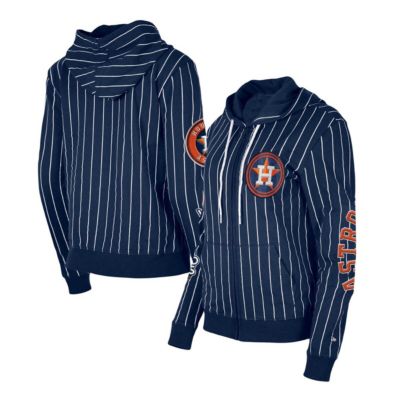 New Era MLB Houston Astros Pinstripe Tri-Blend Full-Zip Hoodie Jacket