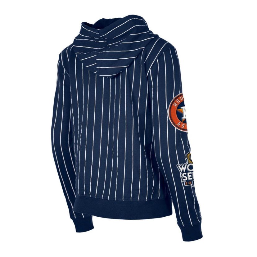 MLB Houston Astros Pinstripe Tri-Blend Full-Zip Hoodie Jacket