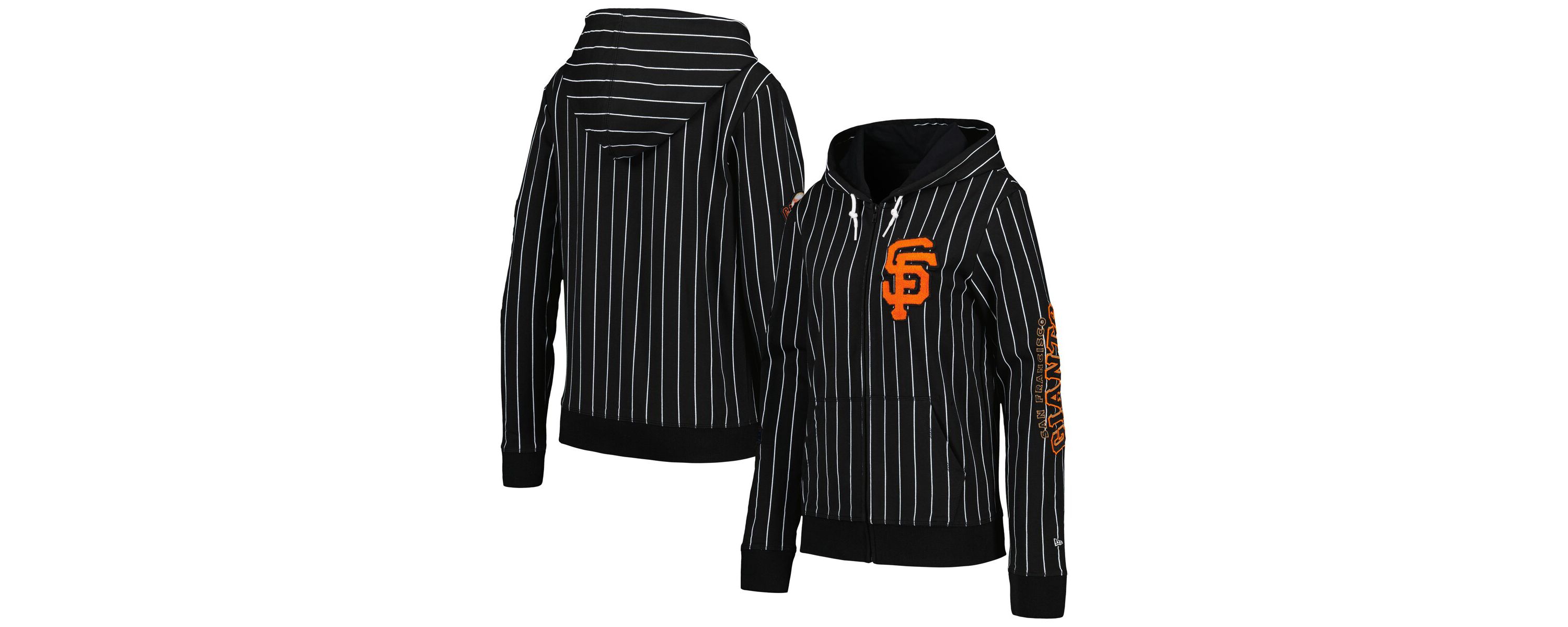 MLB San Francisco Giants Pinstripe Tri-Blend Full-Zip Jacket
