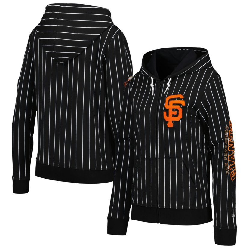 MLB San Francisco Giants Pinstripe Tri-Blend Full-Zip Jacket