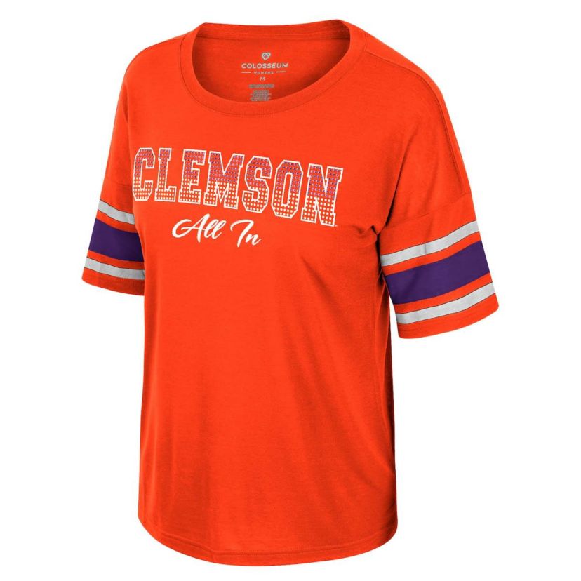 NCAA Clemson Tigers Im Gliding Here Rhinestone T-Shirt