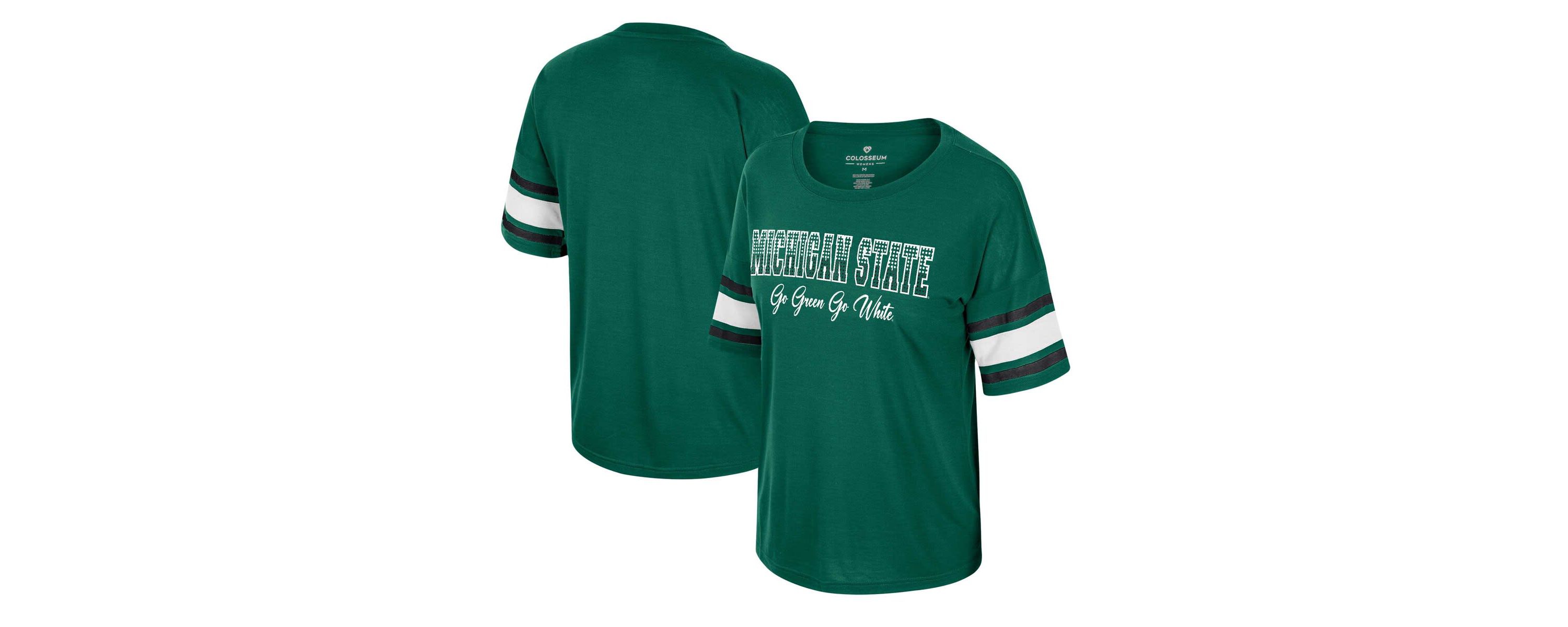 NCAA Michigan State Spartans Im Gliding Here Rhinestone T-Shirt