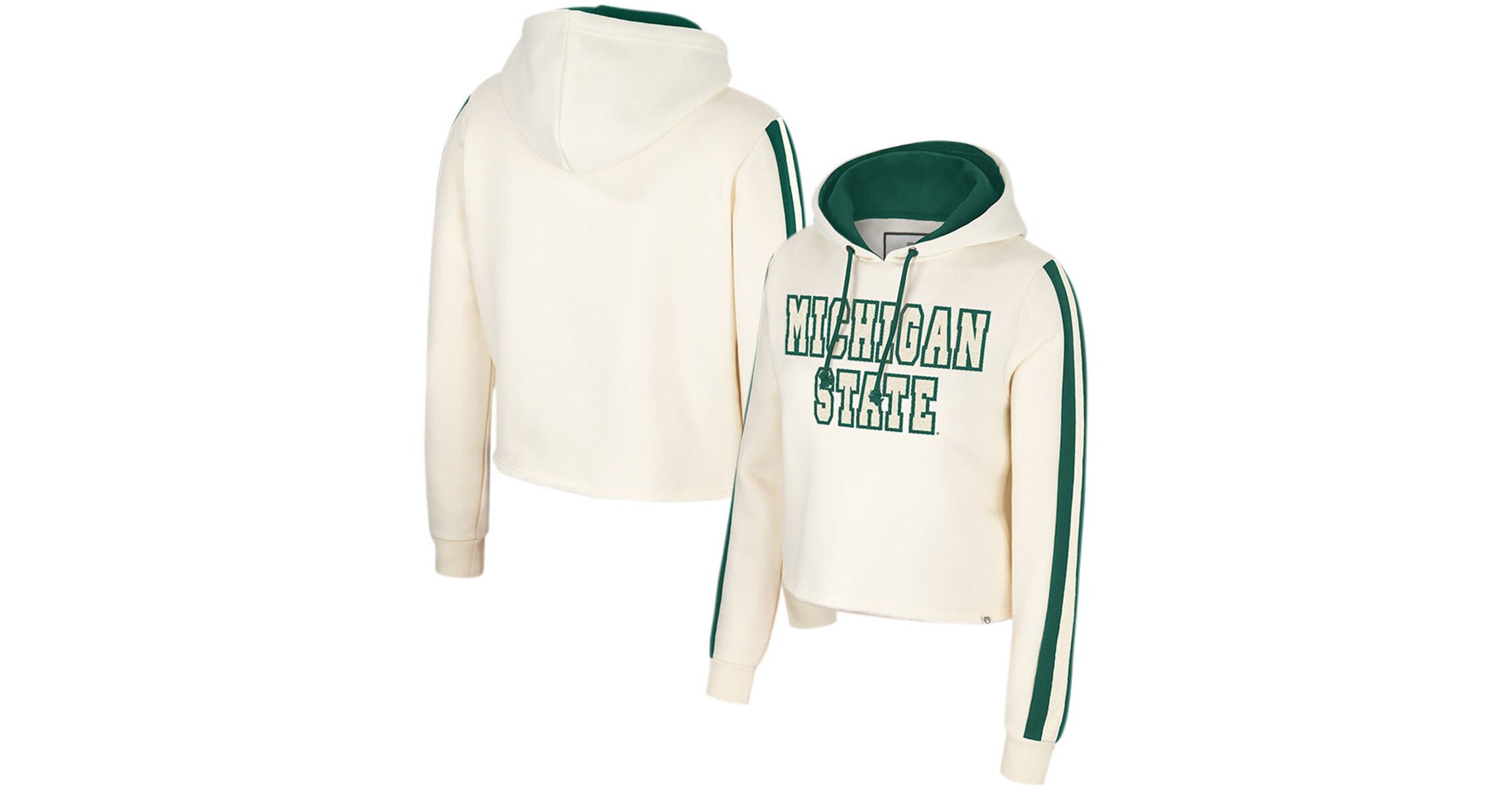 NCAA Michigan State Spartans Perfect Date Cropped Pullover Hoodie