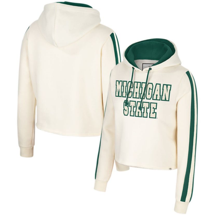 NCAA Michigan State Spartans Perfect Date Cropped Pullover Hoodie