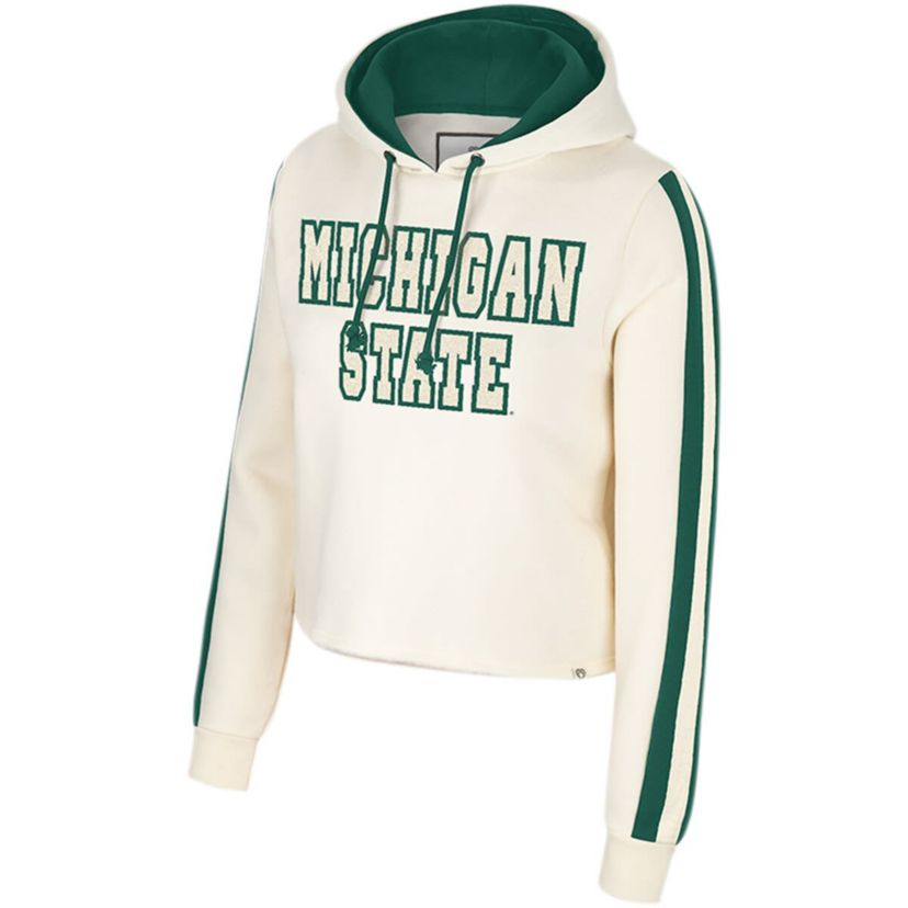 NCAA Michigan State Spartans Perfect Date Cropped Pullover Hoodie