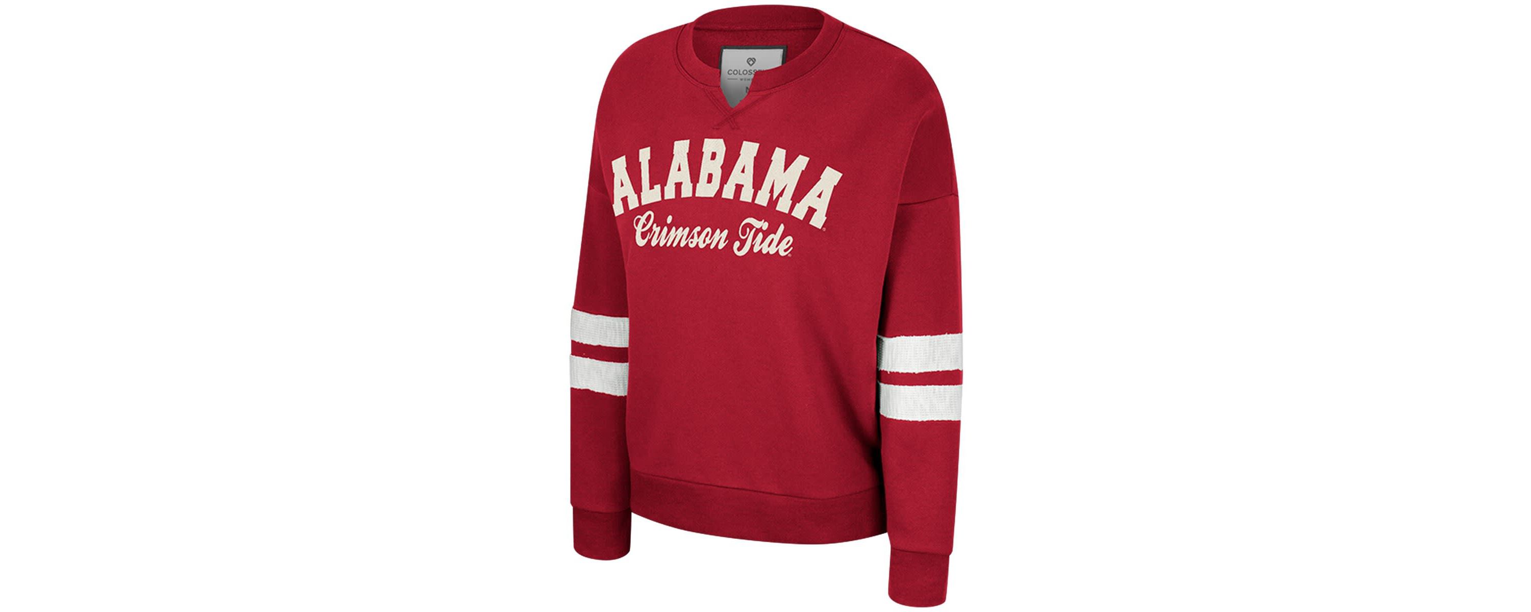 Alabama Crimson Tide NCAA Alabama Tide Perfect Date Notch Neck Pullover Sweatshirt