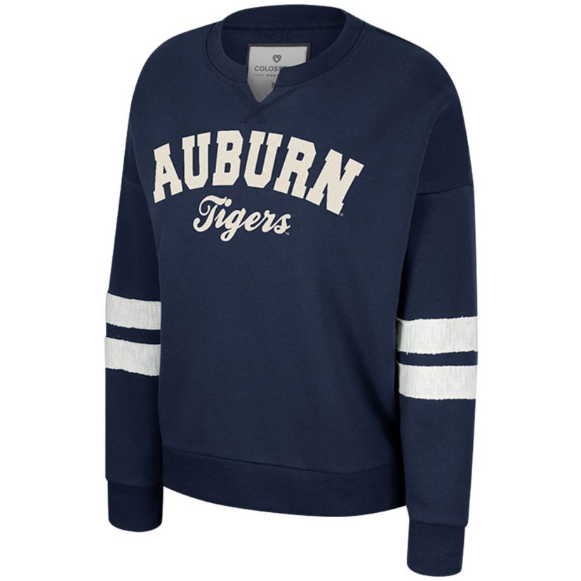 NCAA Auburn Tigers Perfect Date Notch Neck Pullover Sweatshirt