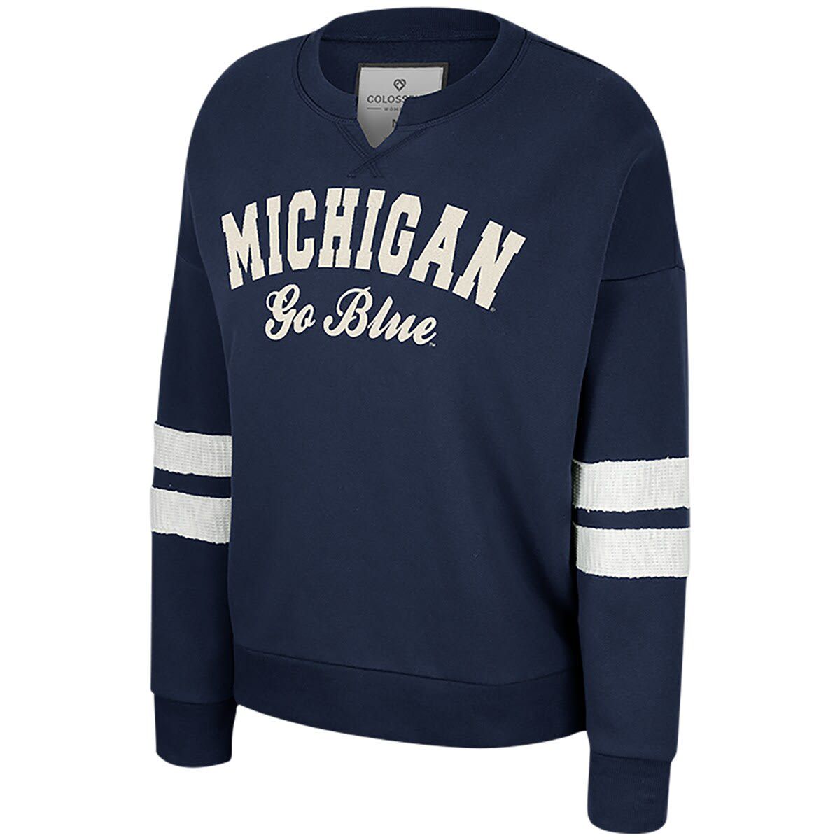 NCAA Michigan Wolverines Perfect Date Notch Neck Pullover Sweatshirt