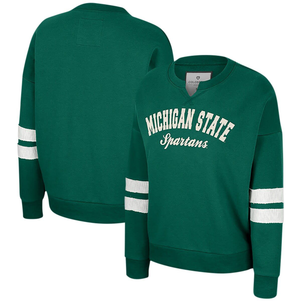 NCAA Michigan State Spartans Perfect Date Notch Neck Pullover Sweatshirt