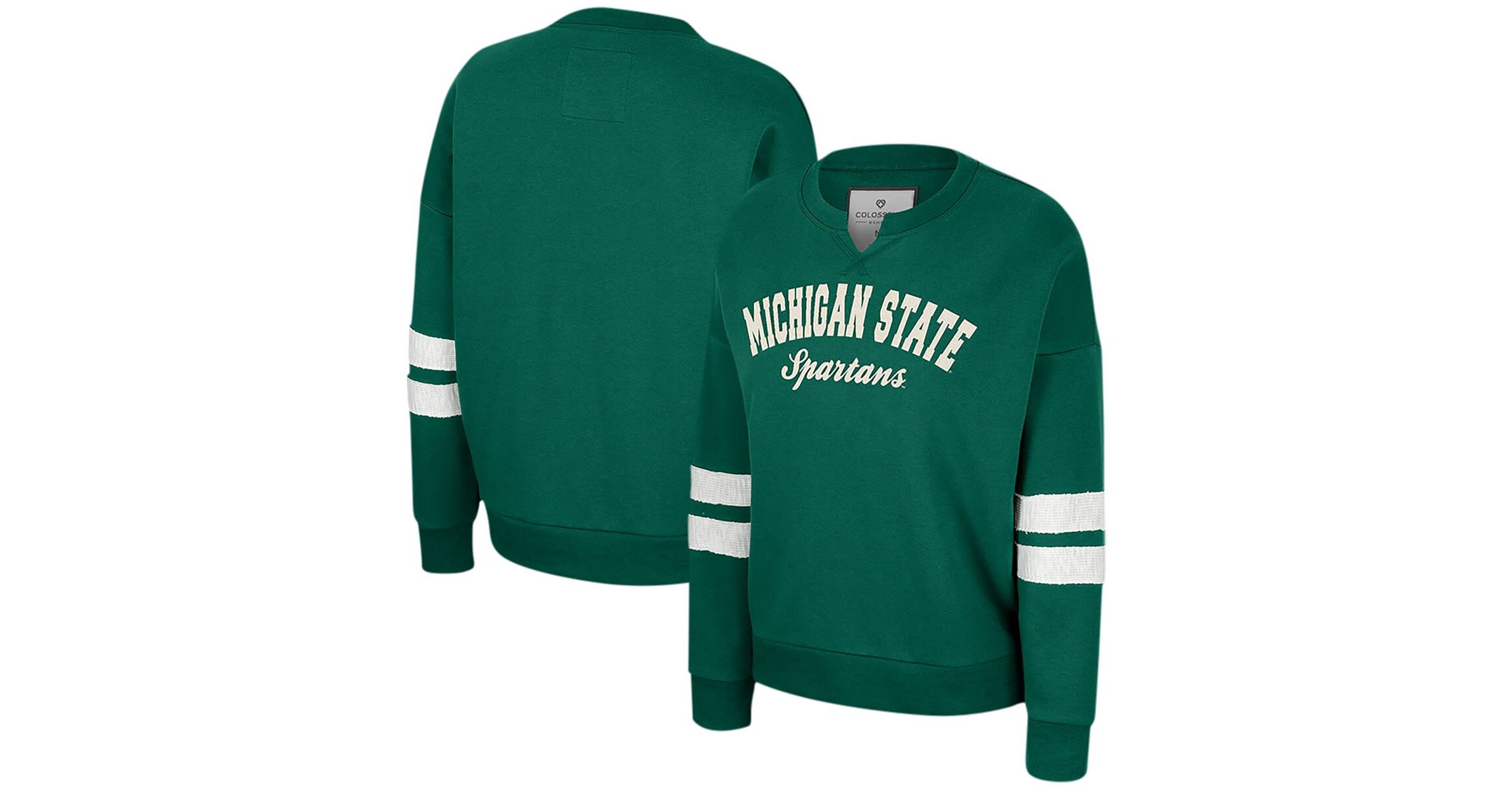 NCAA Michigan State Spartans Perfect Date Notch Neck Pullover Sweatshirt