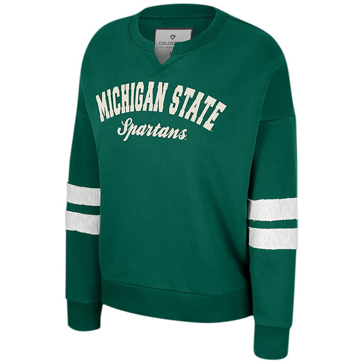 NCAA Michigan State Spartans Perfect Date Notch Neck Pullover Sweatshirt