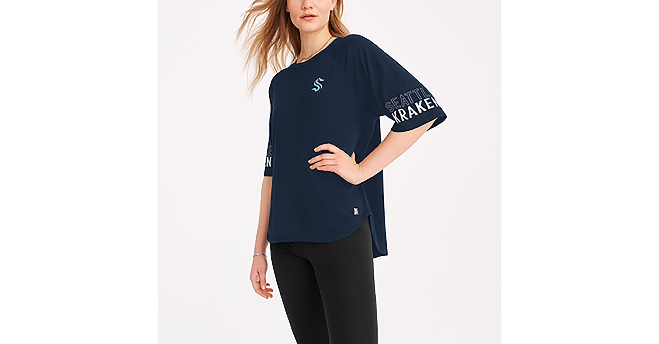 NHL Seattle Kraken Diana Tri-Blend Oversized T-Shirt