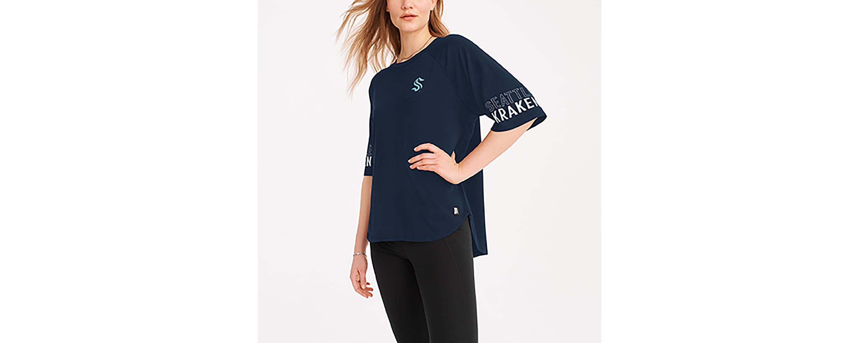 NHL Seattle Kraken Diana Tri-Blend Oversized T-Shirt