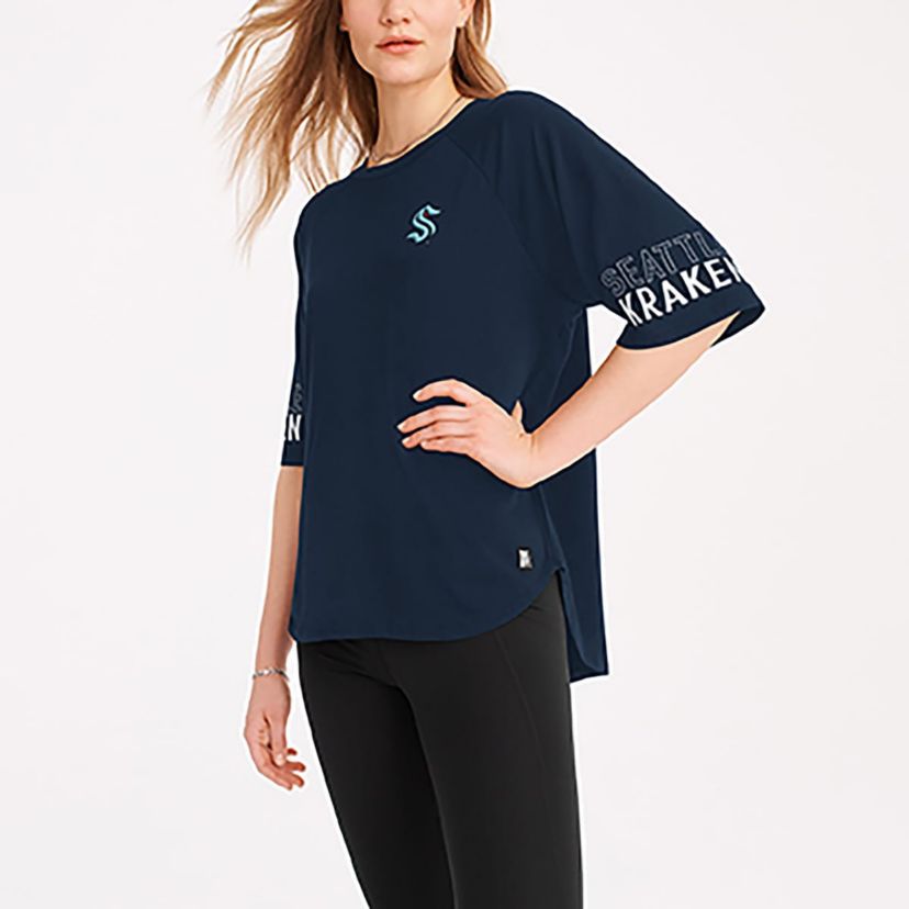 NHL Seattle Kraken Diana Tri-Blend Oversized T-Shirt