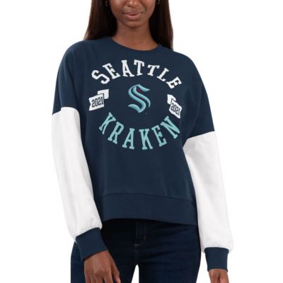 G-III 4Her by Carl Banks NHL Deep Sea Seattle Kraken Team Pride Pullover Sweatshirt
