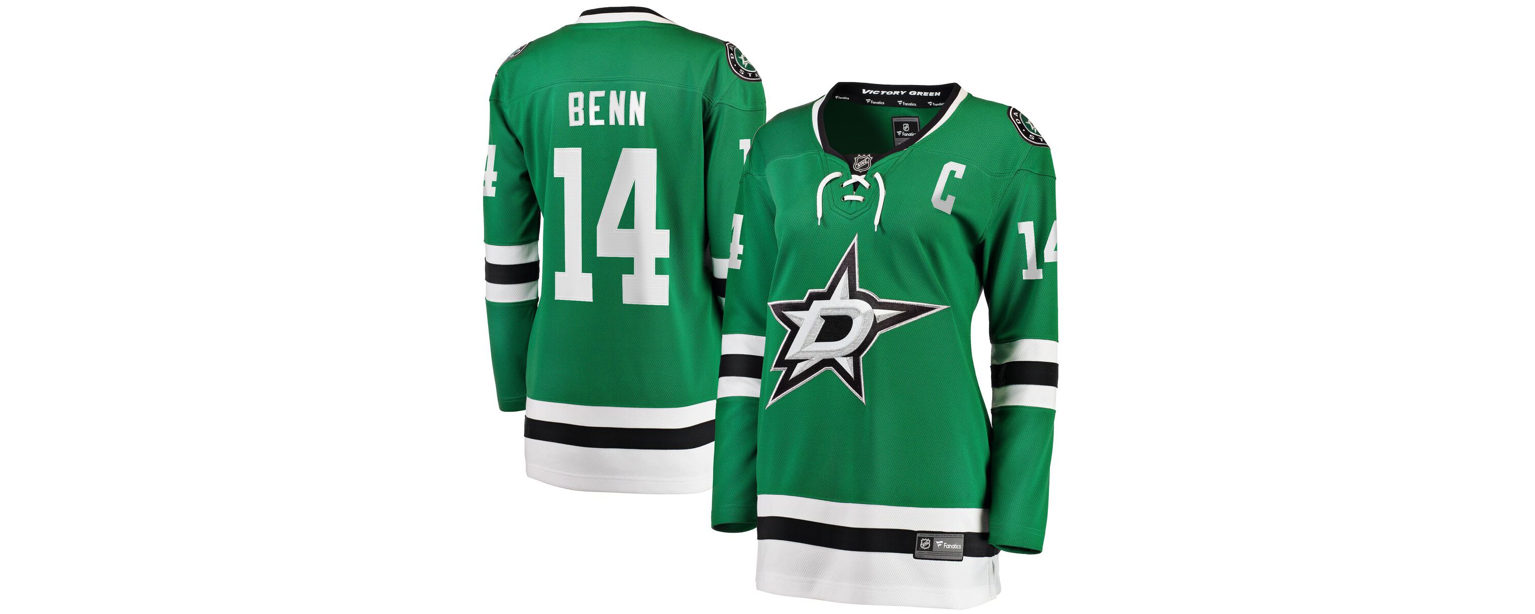 NHL Fanatics Jamie Benn Kelly Dallas Stars Captain Patch Home Breakaway Player Jersey