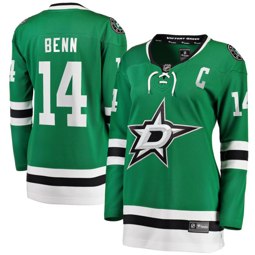 NHL Fanatics Jamie Benn Kelly Dallas Stars Captain Patch Home Breakaway Player Jersey