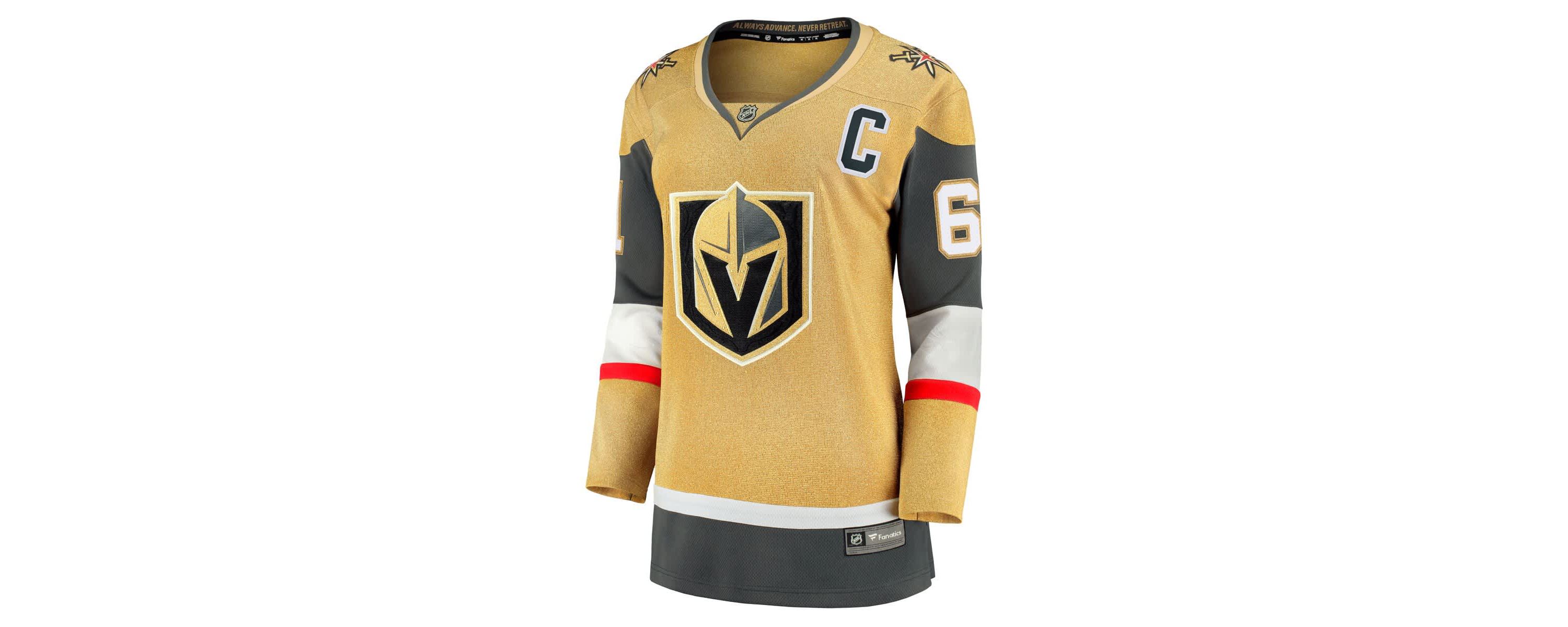 NHL Fanatics Mark Vegas Golden Knights Captain Patch Home Breakaway Player Jersey