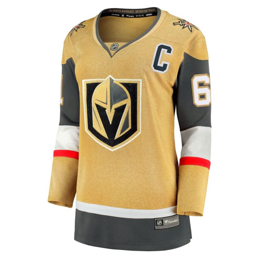 NHL Fanatics Mark Vegas Golden Knights Captain Patch Home Breakaway Player Jersey