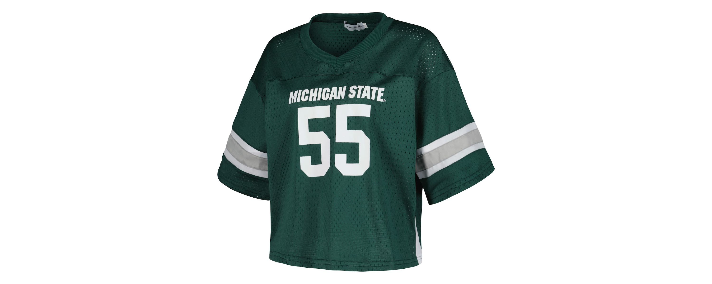 NCAA #55 Michigan State Spartans Fashion Boxy Cropped Football Jersey