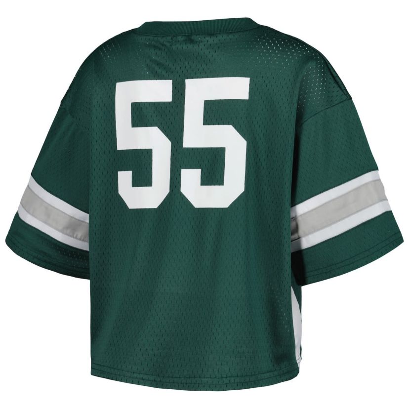 NCAA #55 Michigan State Spartans Fashion Boxy Cropped Football Jersey