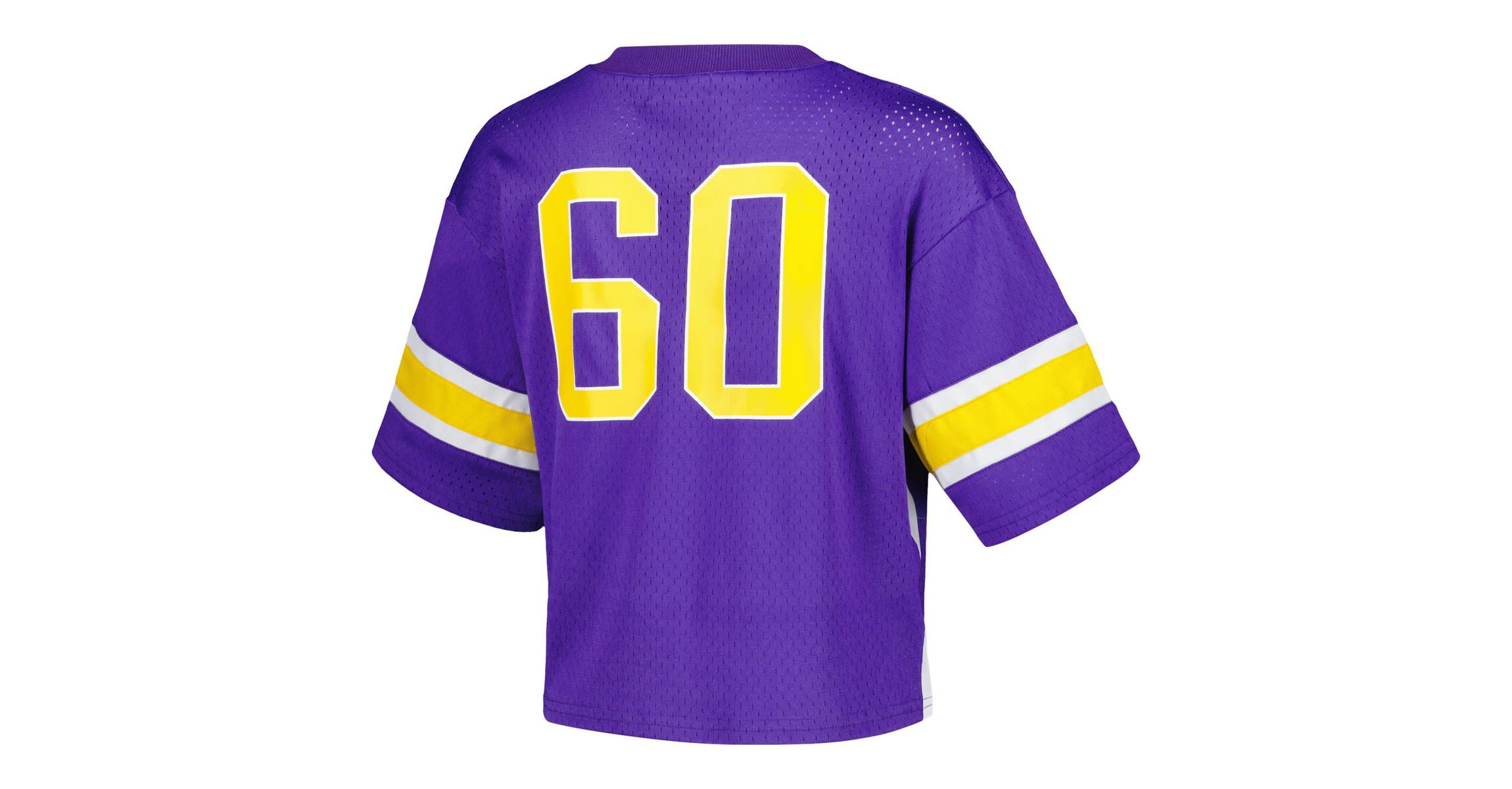 NCAA LSU Tigers Fashion Boxy Cropped Football Jersey