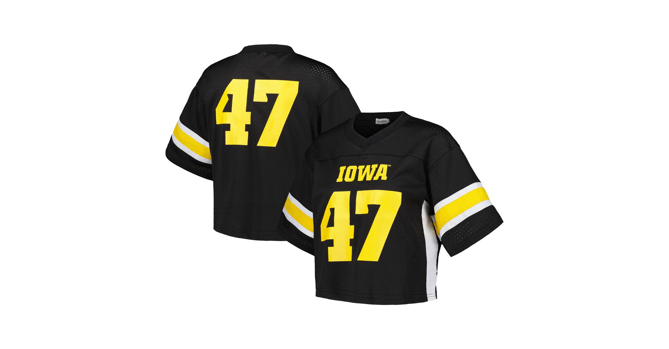 NCAA #47 Iowa Hawkeyes Fashion Boxy Cropped Football Jersey