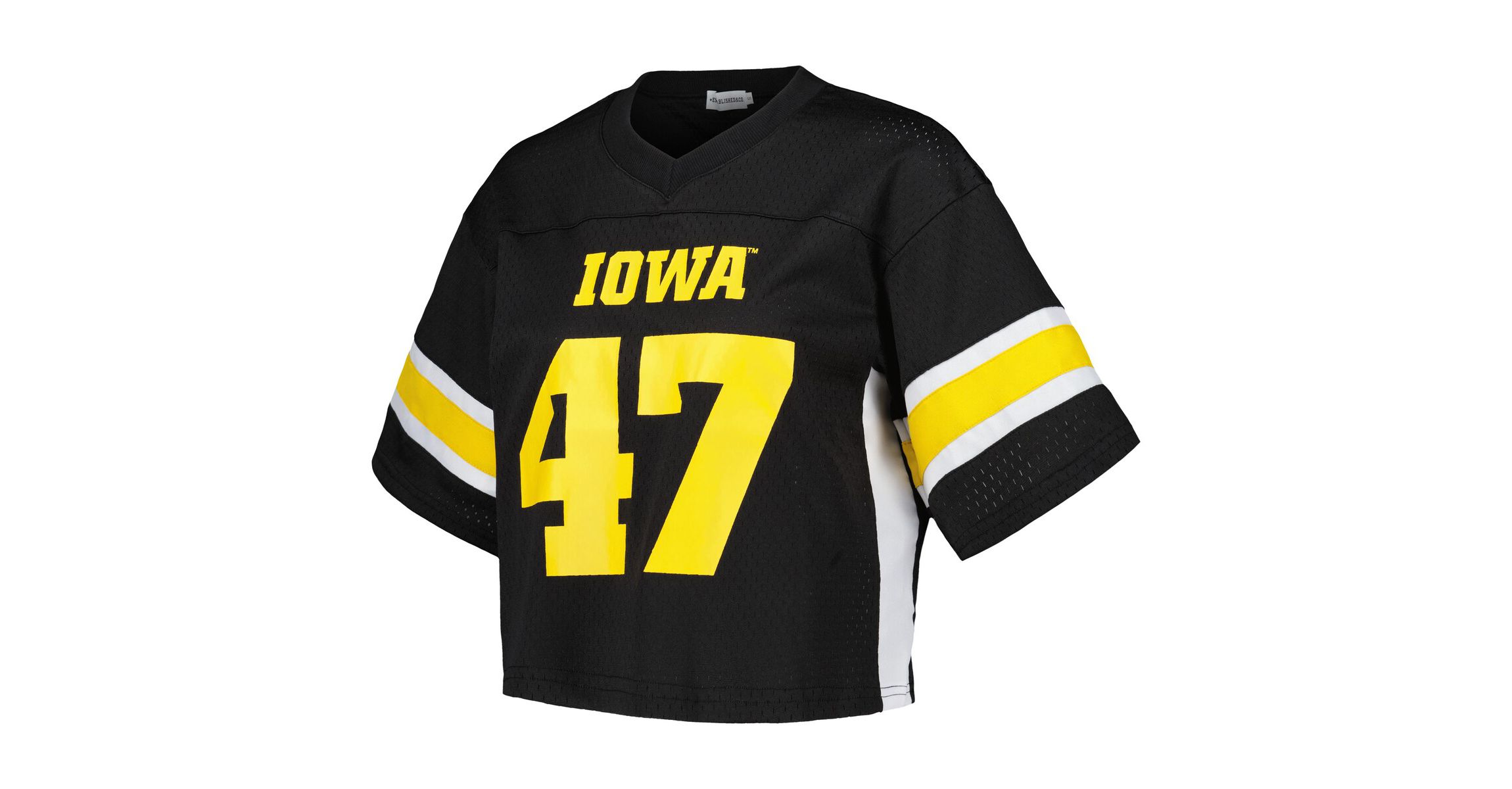 NCAA #47 Iowa Hawkeyes Fashion Boxy Cropped Football Jersey