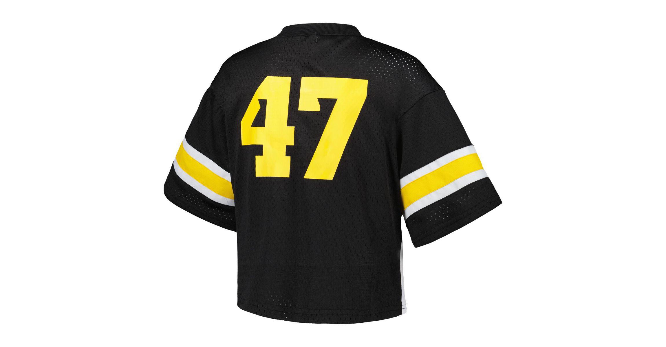 NCAA #47 Iowa Hawkeyes Fashion Boxy Cropped Football Jersey