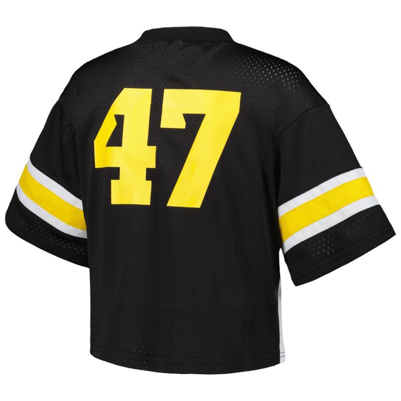 NCAA #47 Iowa Hawkeyes Fashion Boxy Cropped Football Jersey