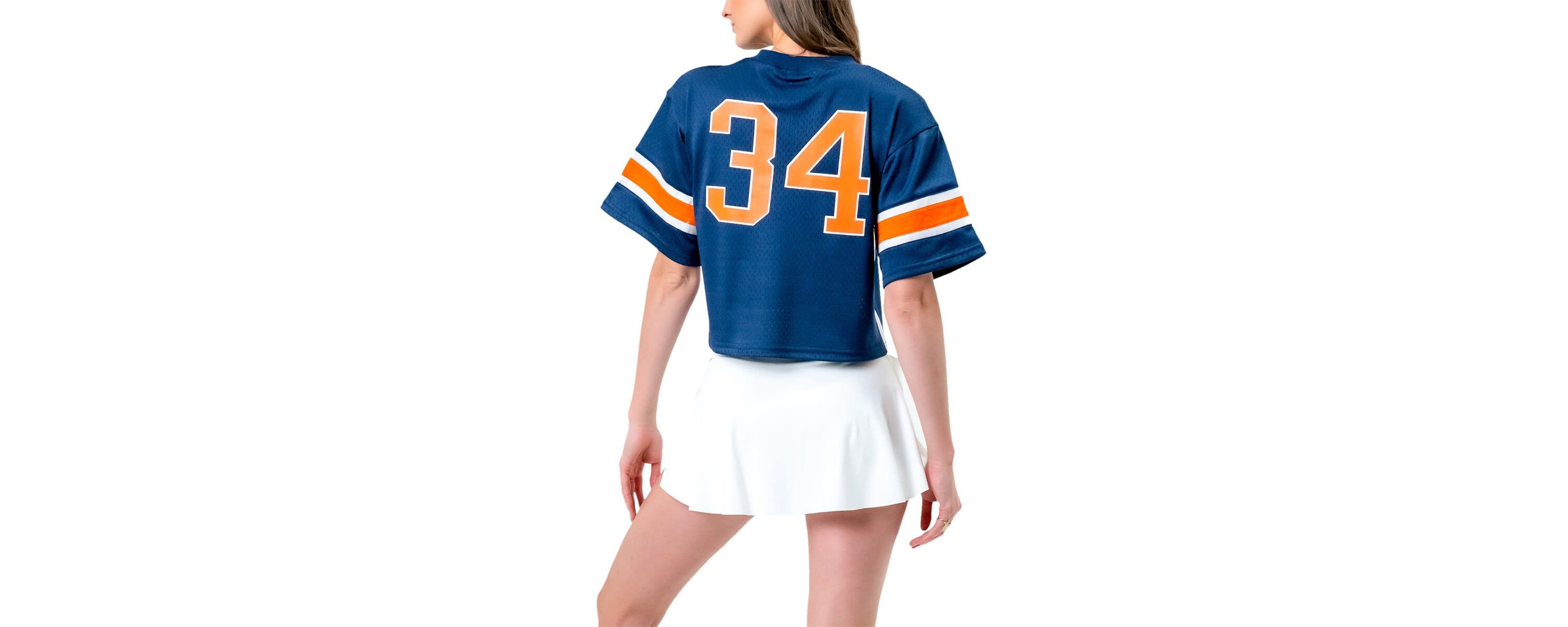 NCAA Auburn Tigers Fashion Boxy Cropped Football Jersey