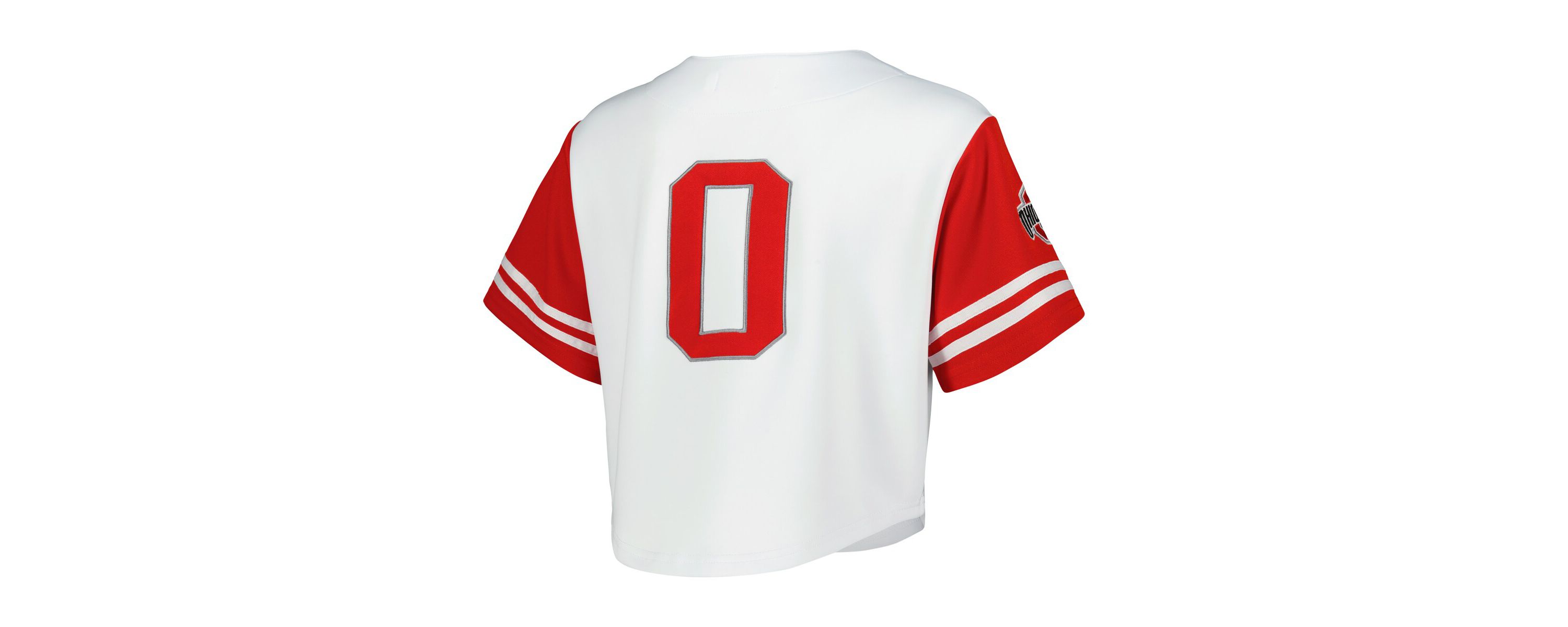 NCAA Ohio State Buckeyes Baseball Jersey Cropped T-Shirt