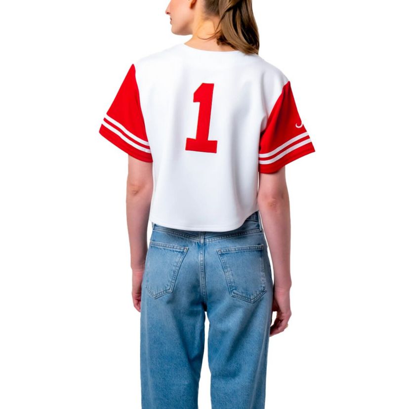 Alabama Crimson Tide NCAA Alabama Tide Baseball Jersey Cropped T-Shirt