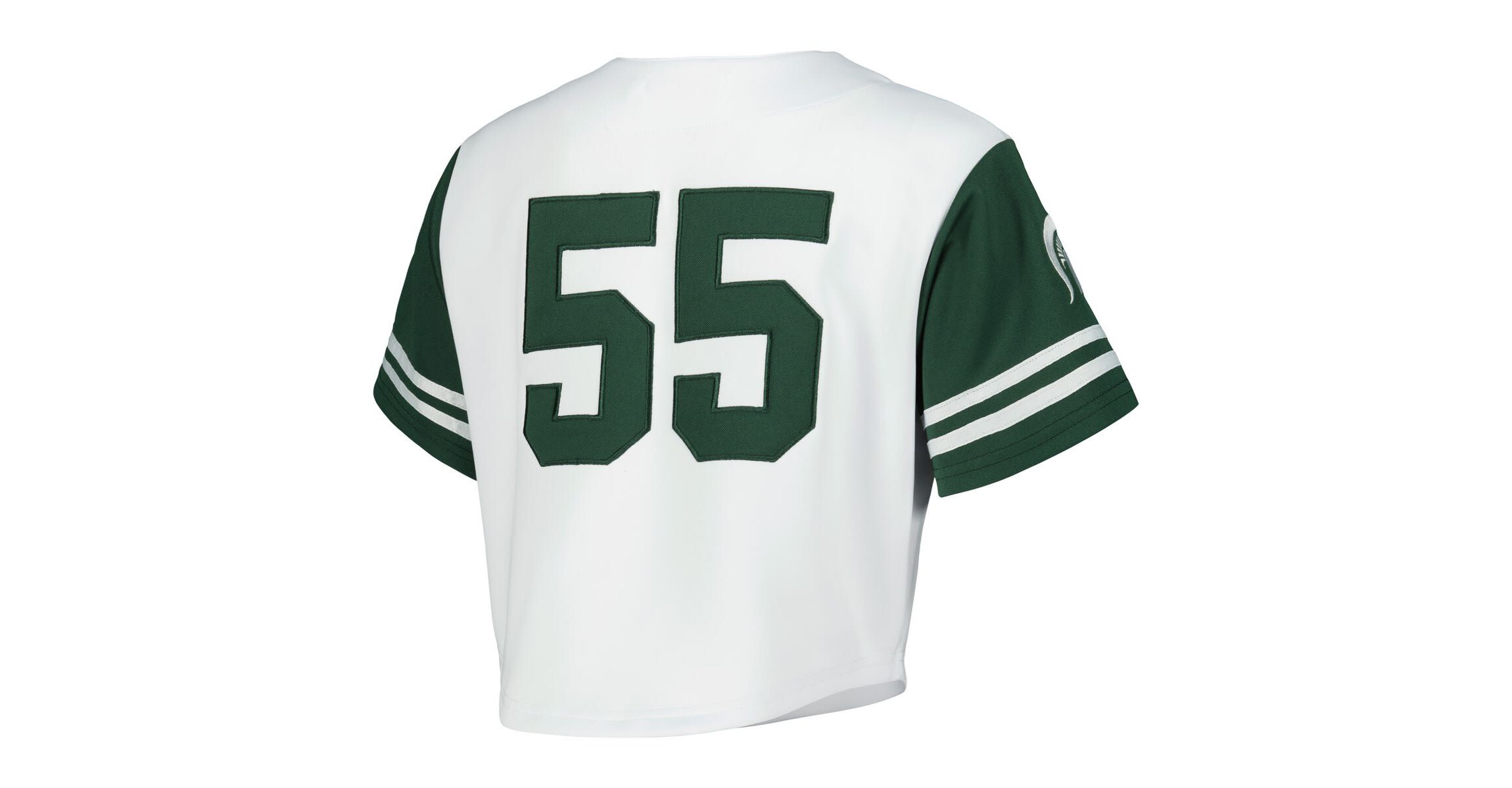 NCAA Michigan State Spartans Baseball Jersey Cropped T-Shirt