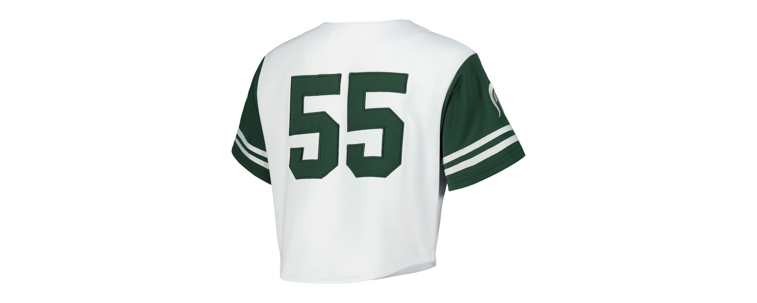 NCAA Michigan State Spartans Baseball Jersey Cropped T-Shirt