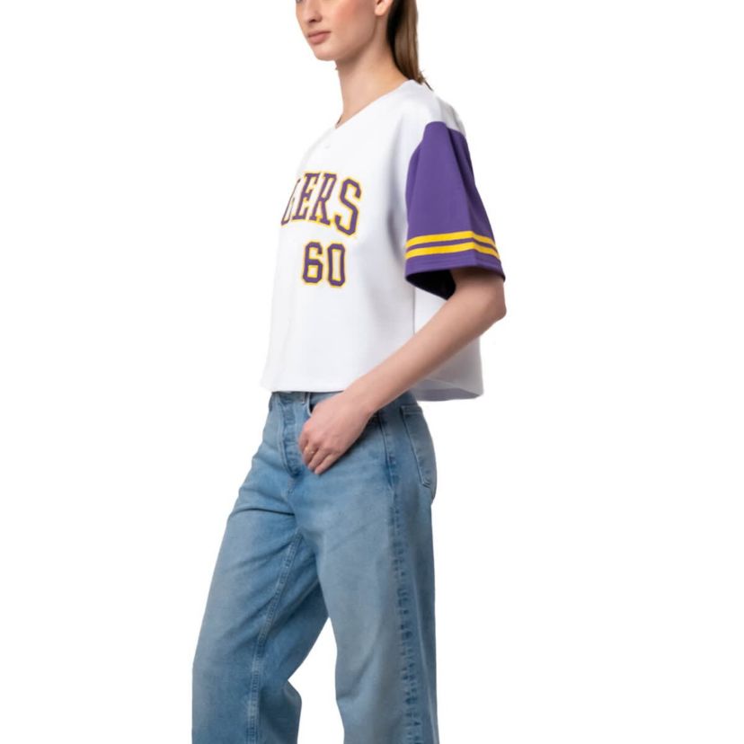 NCAA LSU Tigers Baseball Jersey Cropped T-Shirt