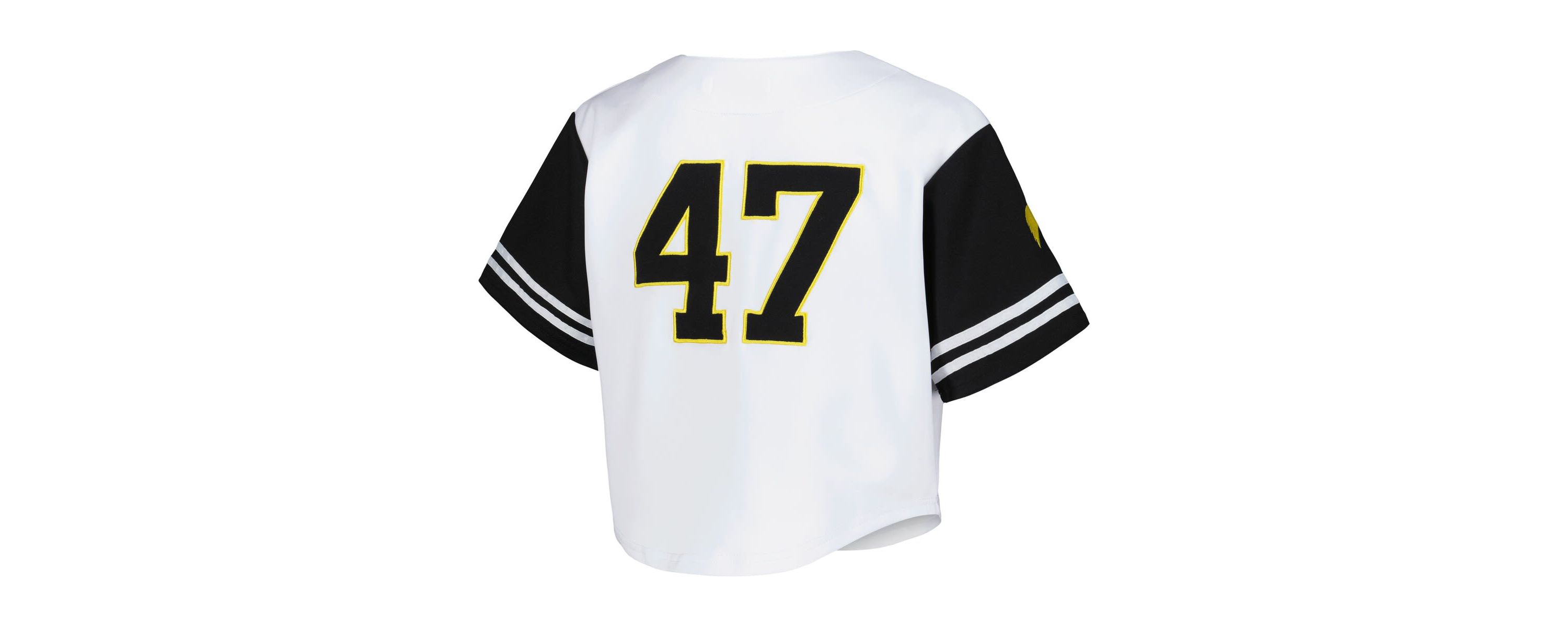 NCAA Iowa Hawkeyes Baseball Jersey Cropped T-Shirt